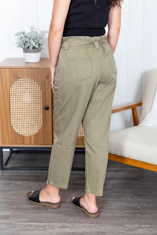 Get Back To Me Belted High Waist Pants