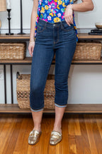 The Ariana Judy Blue Capri Jeans