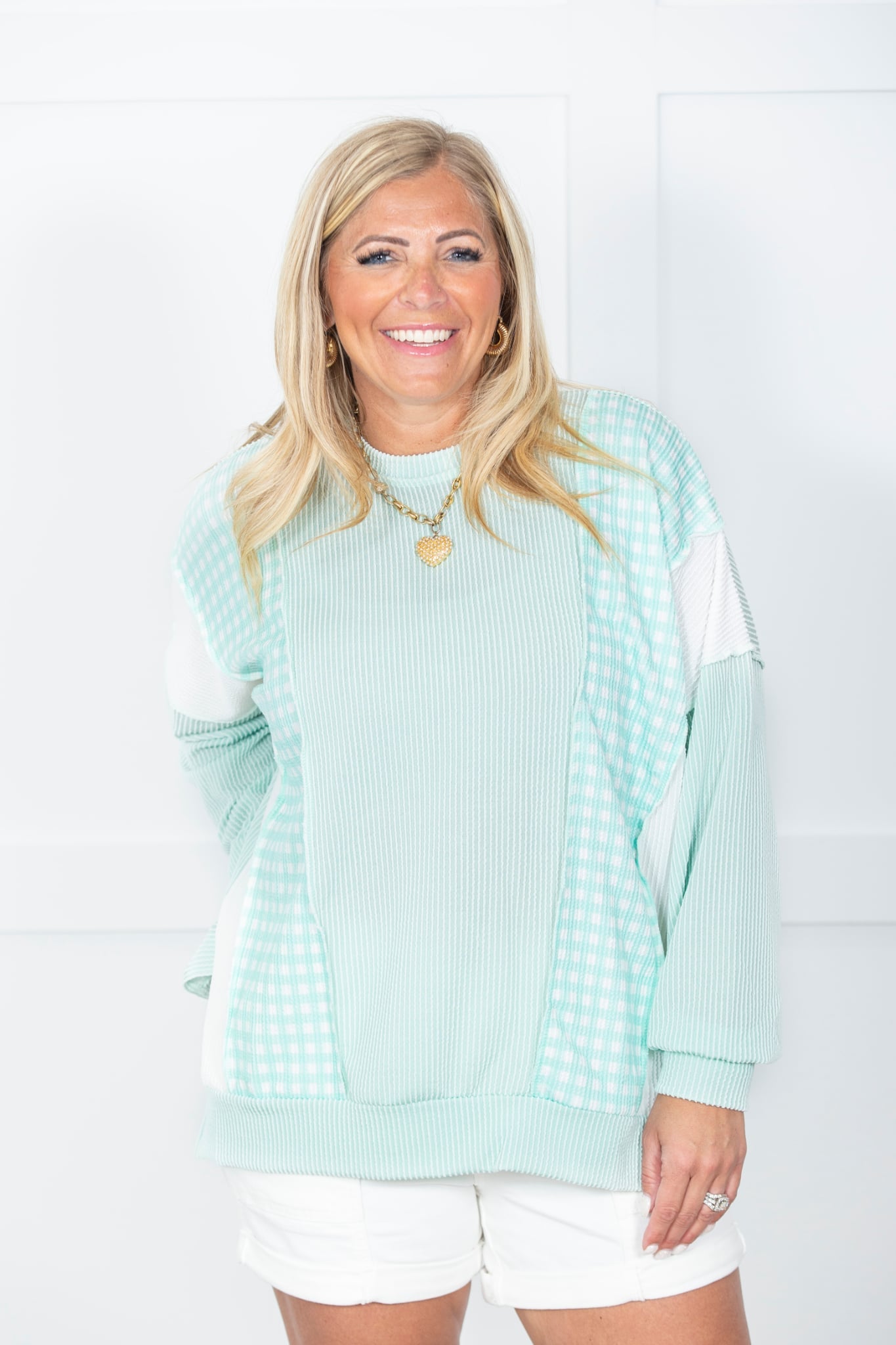 Springtime Plaid Top