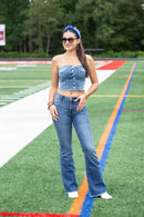 As If Strapless Denim Top-3