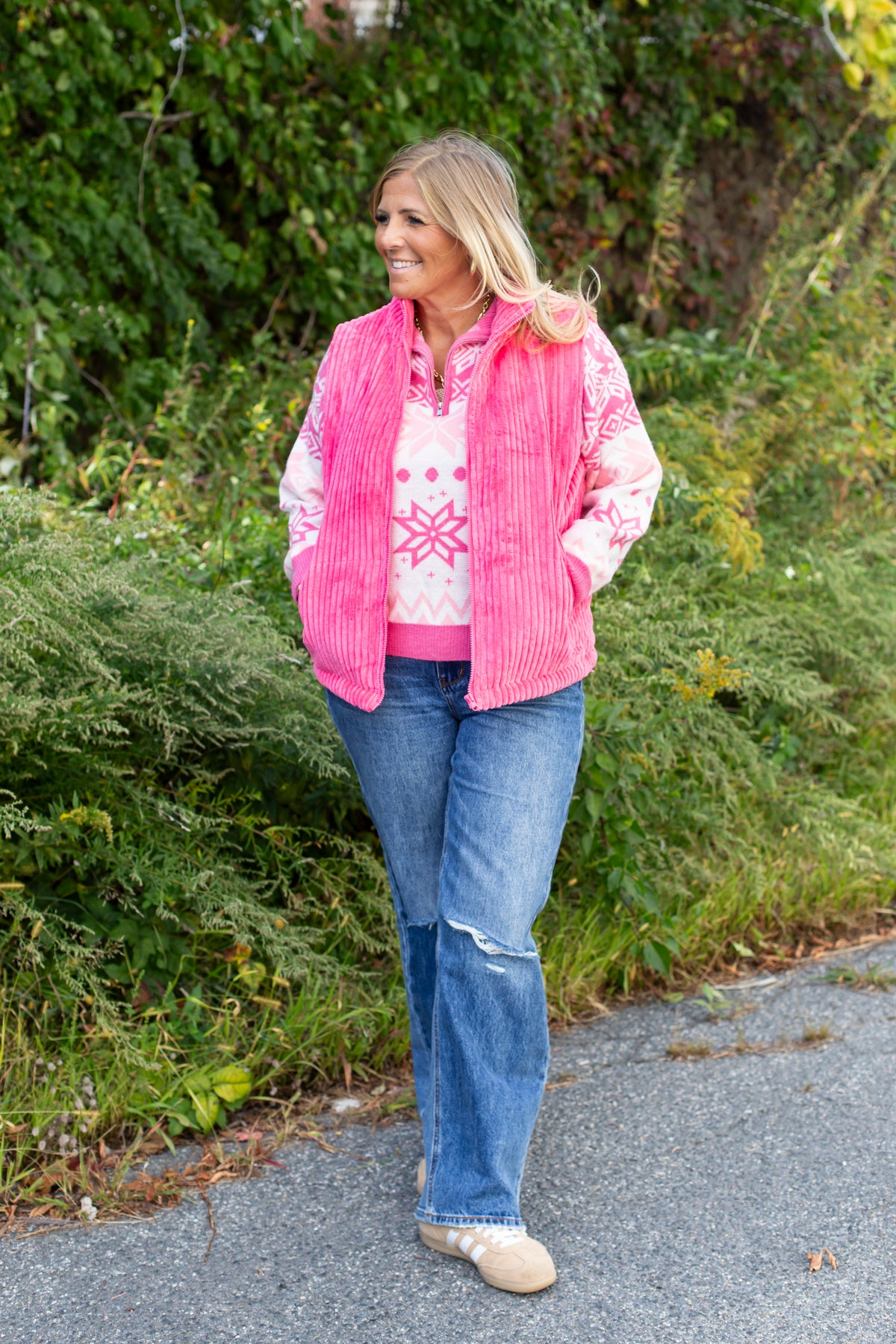 Sweet Snowflakes Half Zip