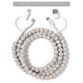Beaded Phone Charger Snow Leopard
