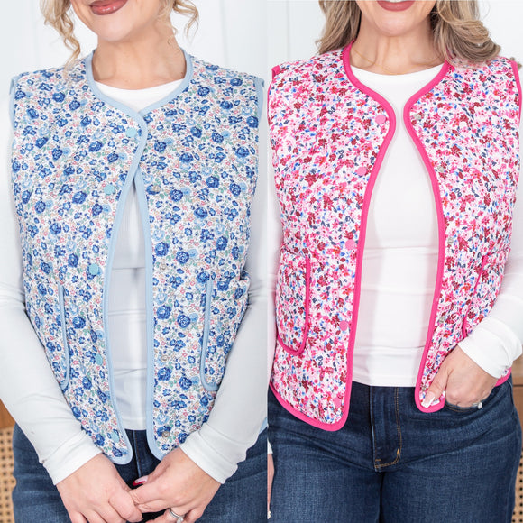 Light Layers Floral Vest