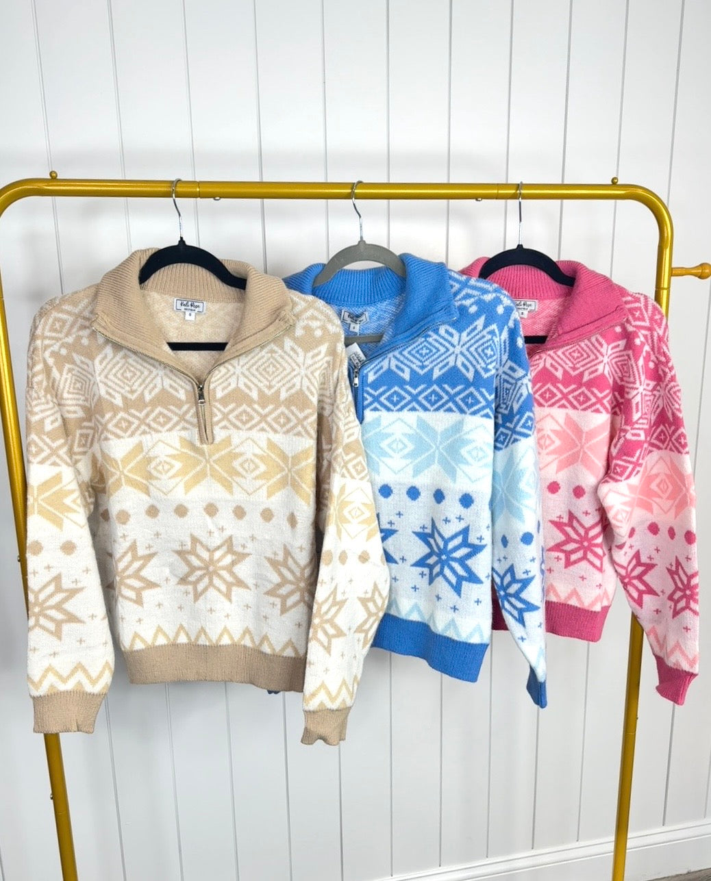 Sweet Snowflakes Half Zip