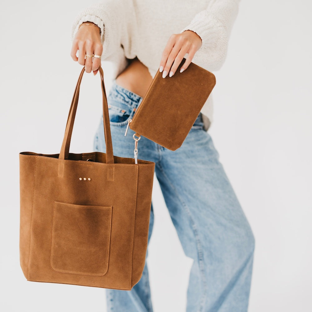 Dawn Suede Carryall Tote