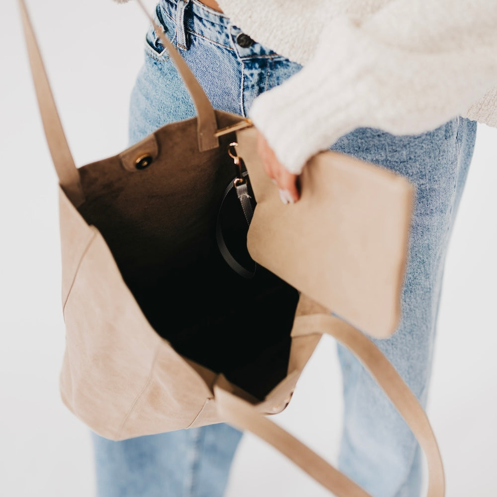 Dawn Suede Carryall Tote