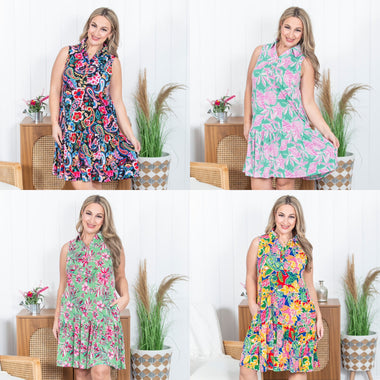 Coral Sands Printed Dress