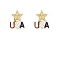 USA Letter Earring