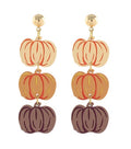 Thanksgiving Linear Pumpkin Earrings