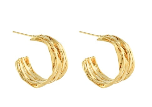 Wide & Textured Hoops