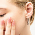 18K Circle Ball Hoop Earrings