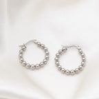 18K Circle Ball Hoop Earrings