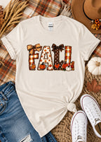 Fall Patchwork Graphic Tee