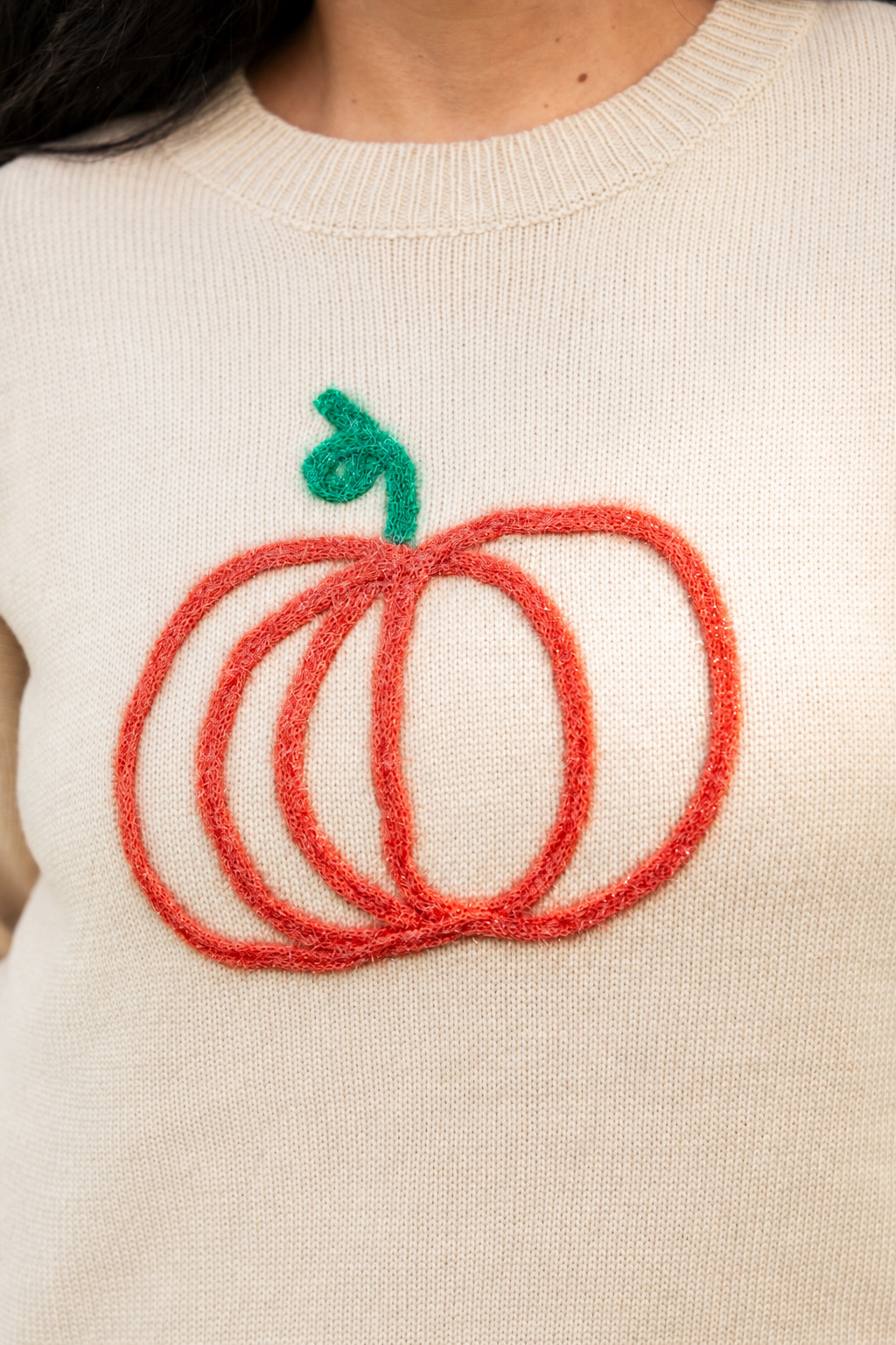 Pumpkin Charm Knit Sweater
