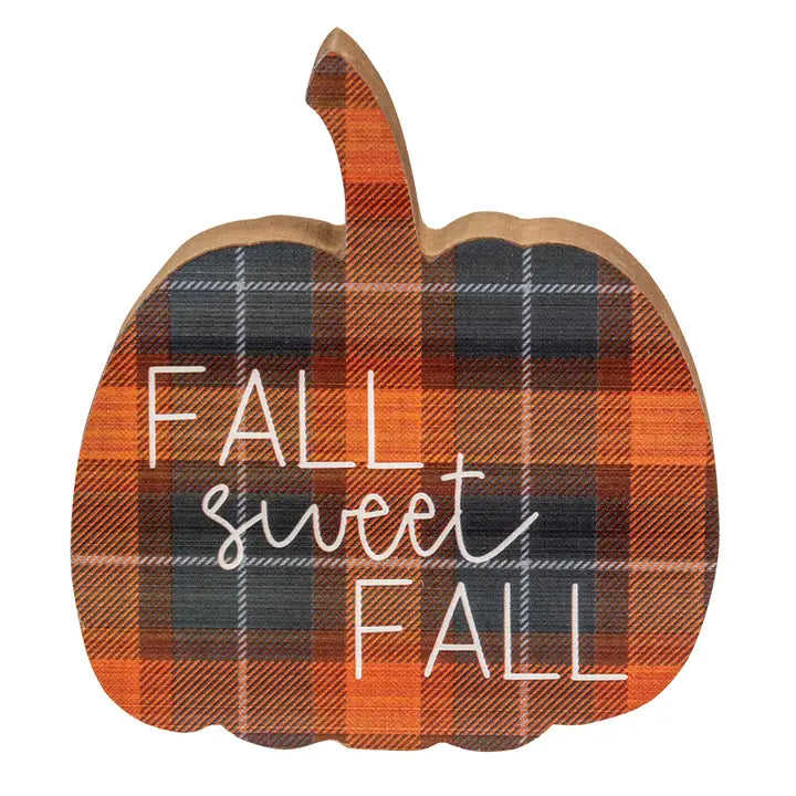 Fall Plaid Pumpkin Sitters