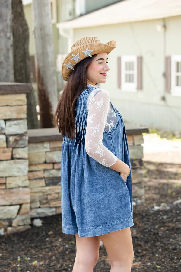 Straw Cowboy Panama Hat with Stars
