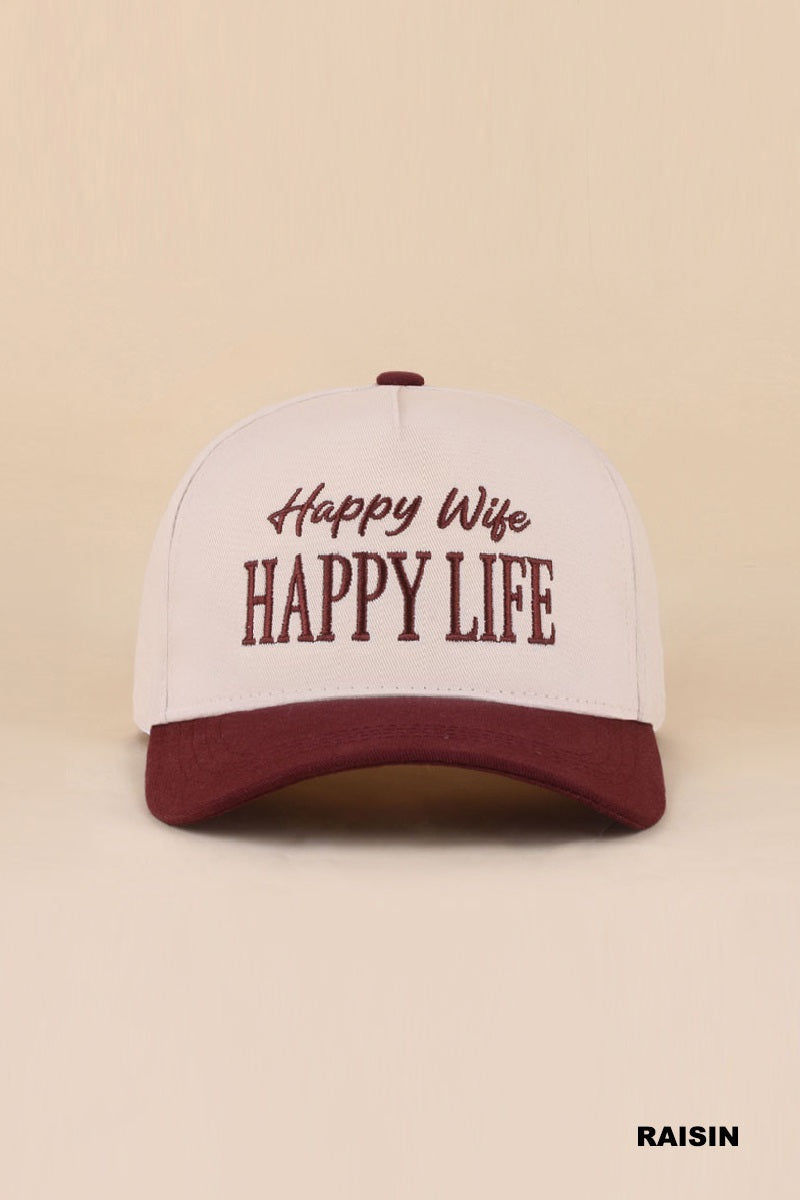 Happy Wife Happy Life Snapback Hat