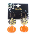 Triple Resin Pumpkin Drop Halloween Earring