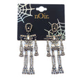 Rhinestone Skeleton Halloween Drop Earring