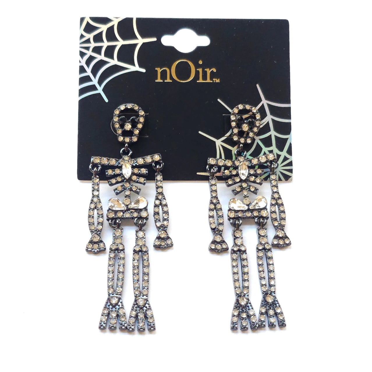Rhinestone Skeleton Halloween Drop Earring