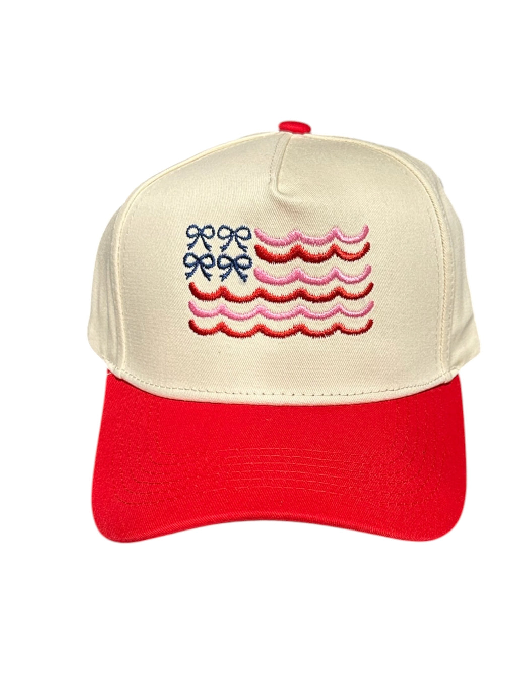 USA Bow Flag Canvas Hats
