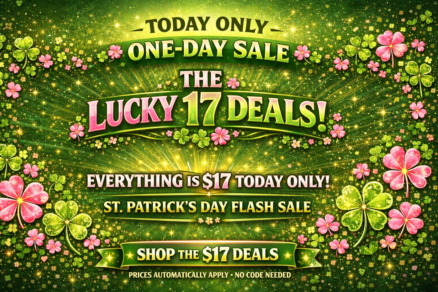 $17 St. Patrick's Day Sale