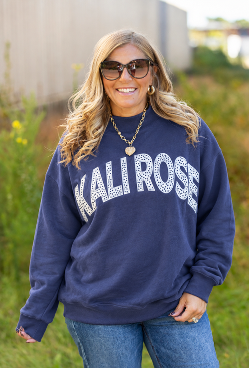Kali Rose Polka Dot Mock neck