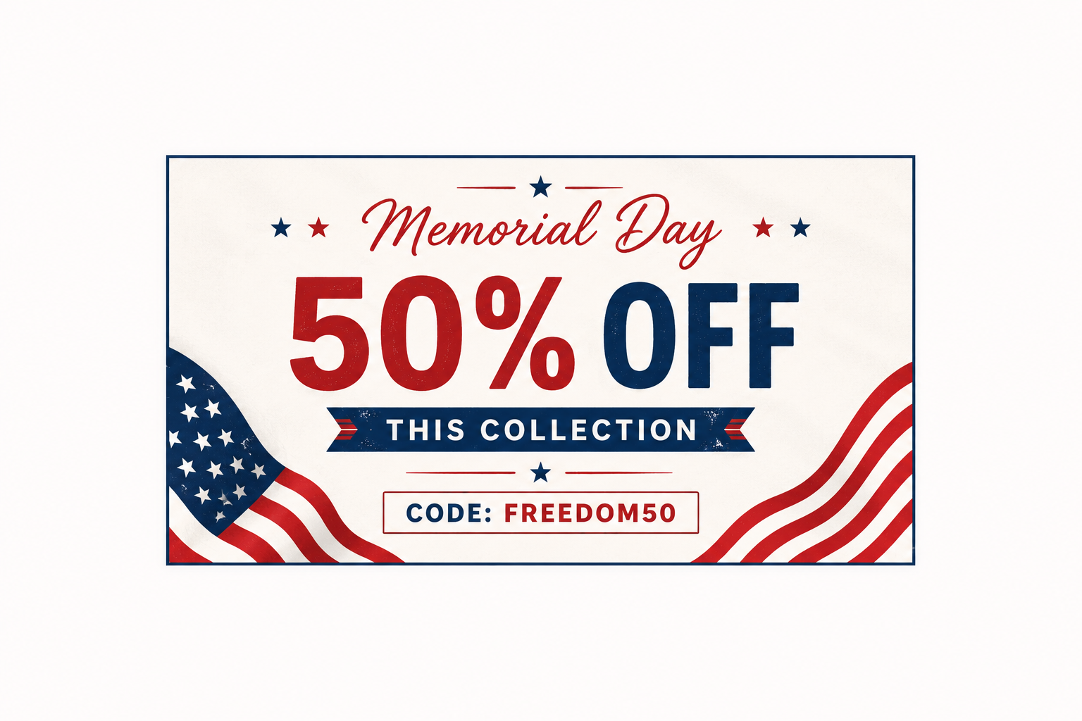 50% Off Memorial Day Sale!