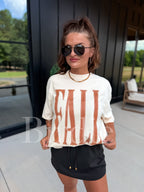 Polka Dot FALL Graphic Tee on Ivory