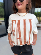 Polka Dot FALL Graphic Tee on Ivory
