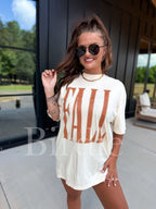 Polka Dot FALL Graphic Tee on Ivory