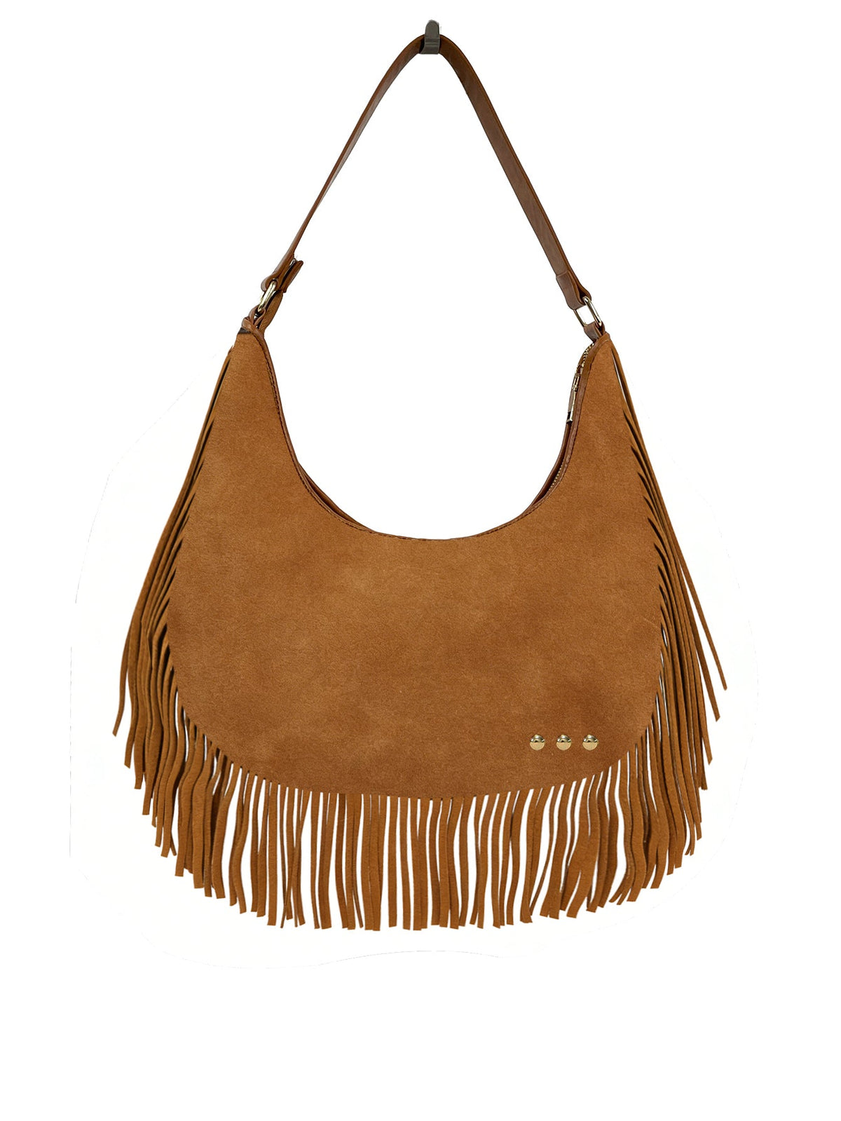 Loretta Suede Fringe Slouchy Bag-Shoulder Bag-Pretty Simple