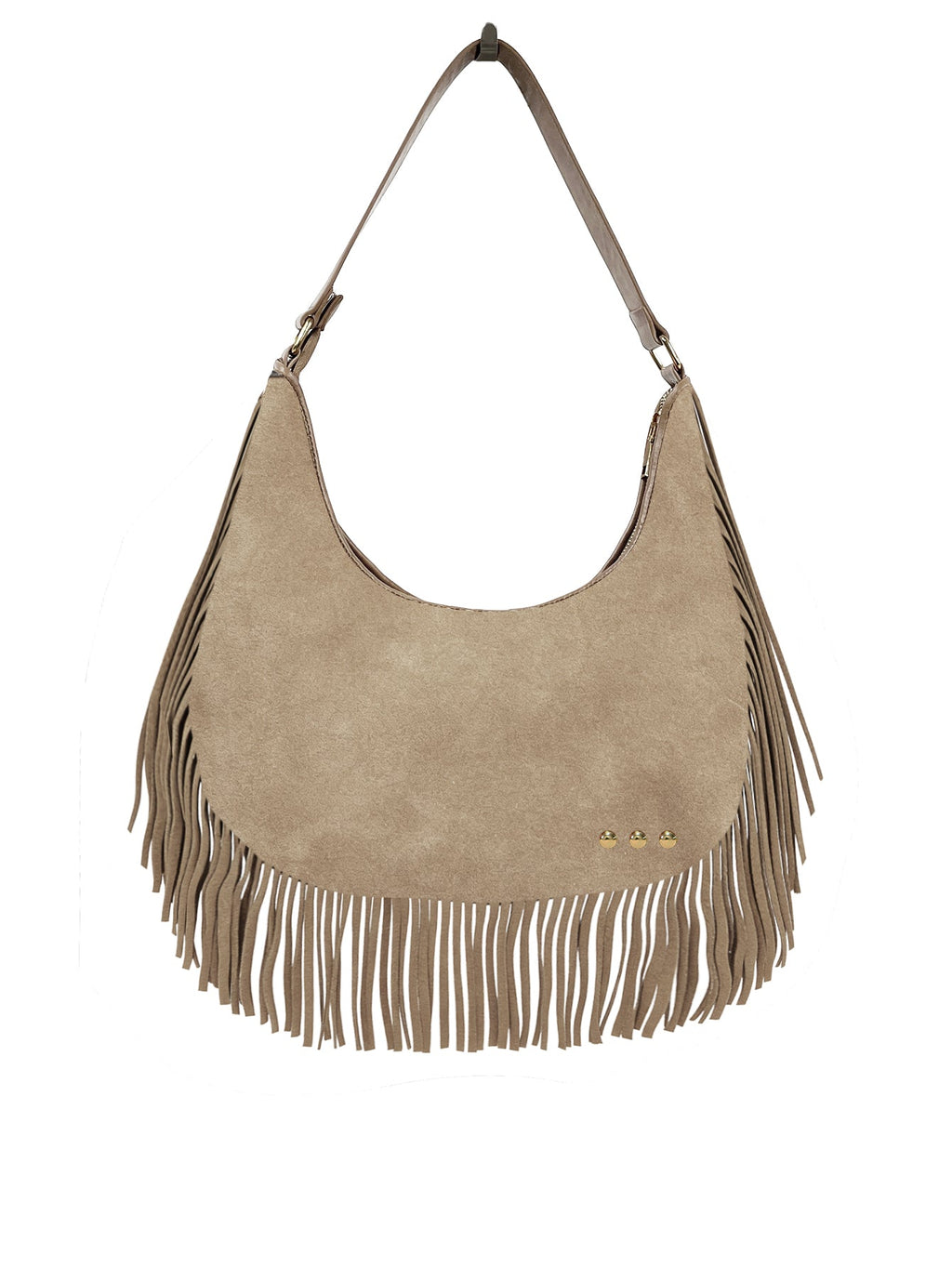 Loretta Suede Fringe Slouchy Bag-Shoulder Bag-Pretty Simple