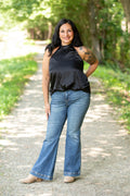 Fall Satin Halter Blouse