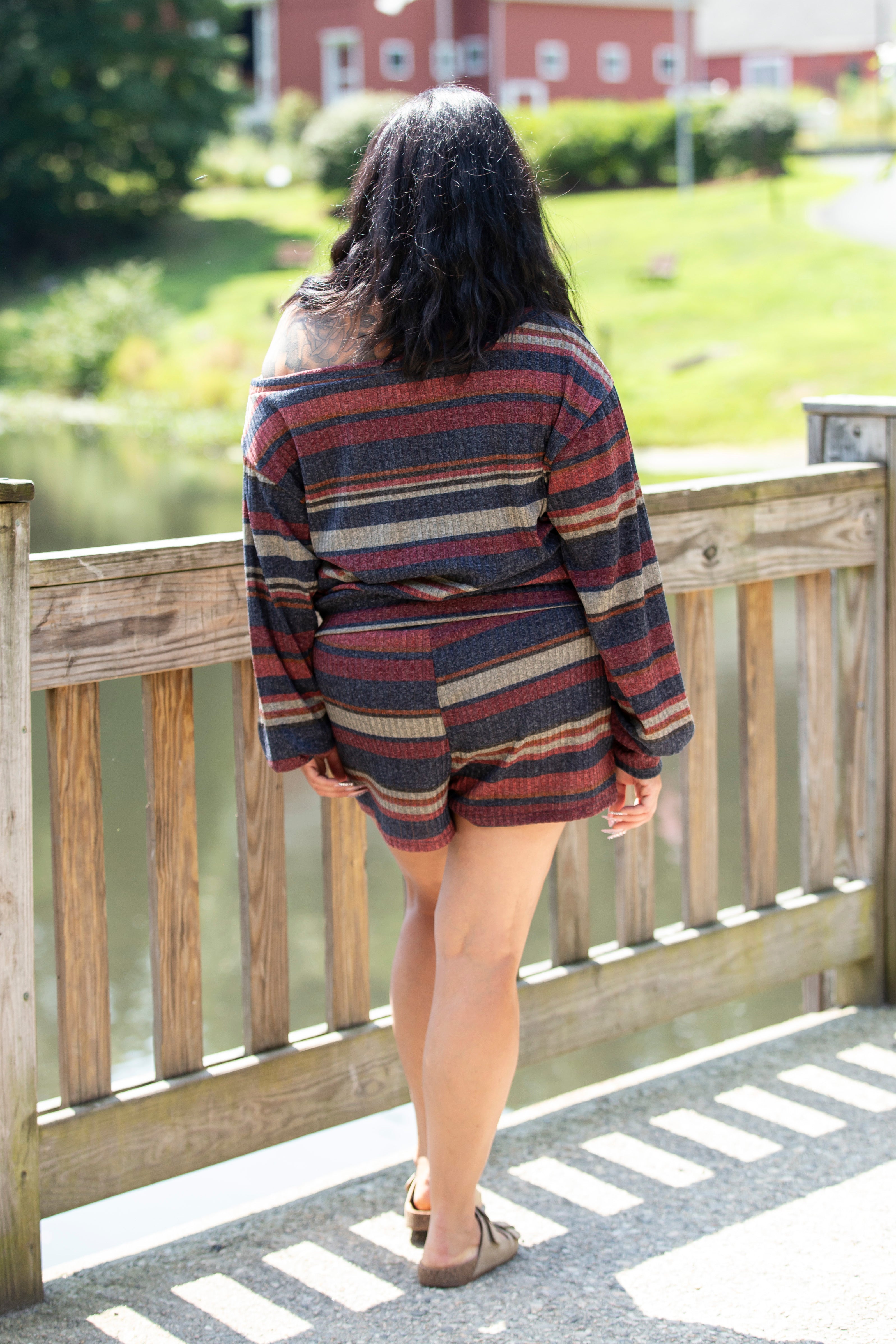 Fall Escape Knit Lounge Short Set