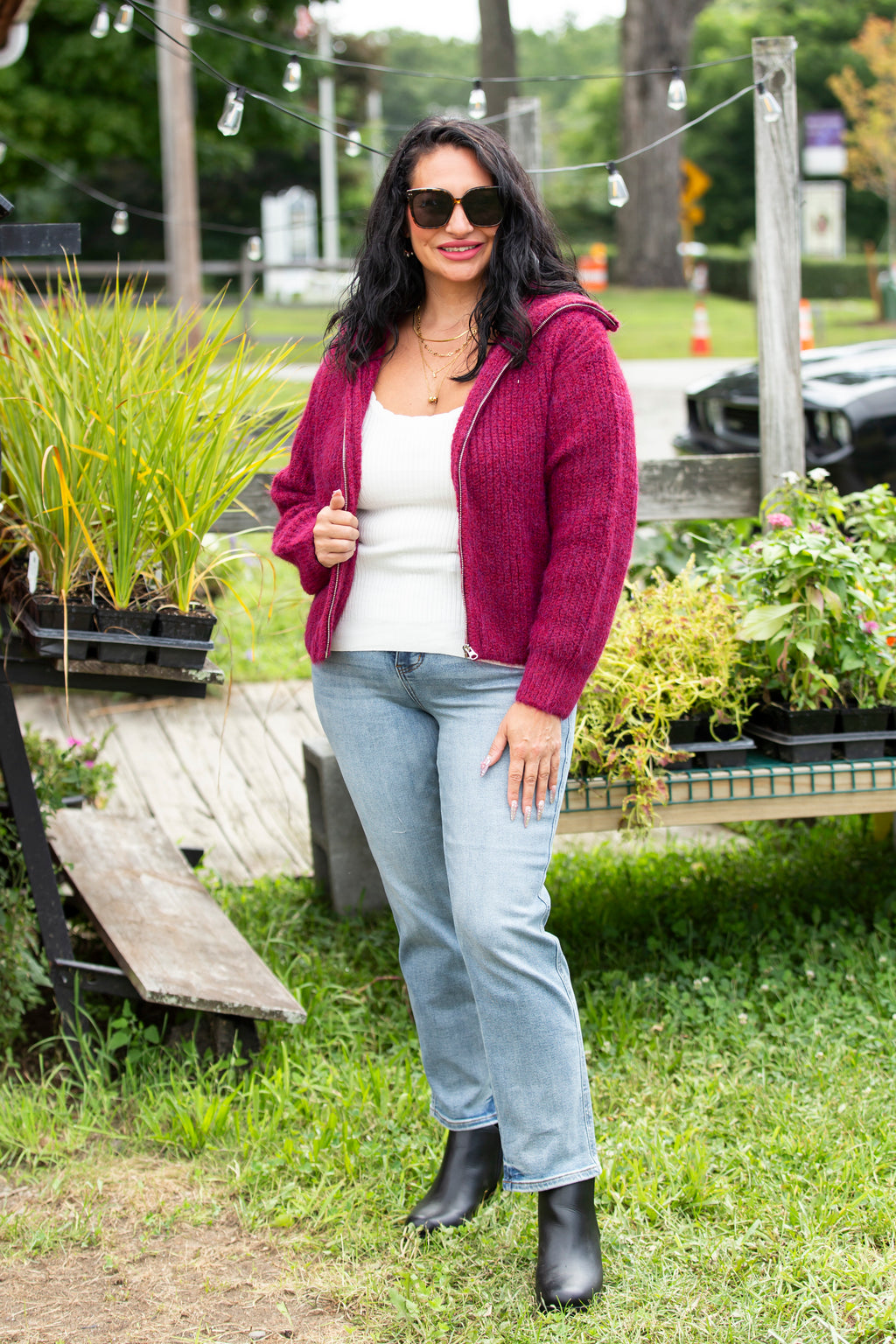 The Darling Zip Up Sweater