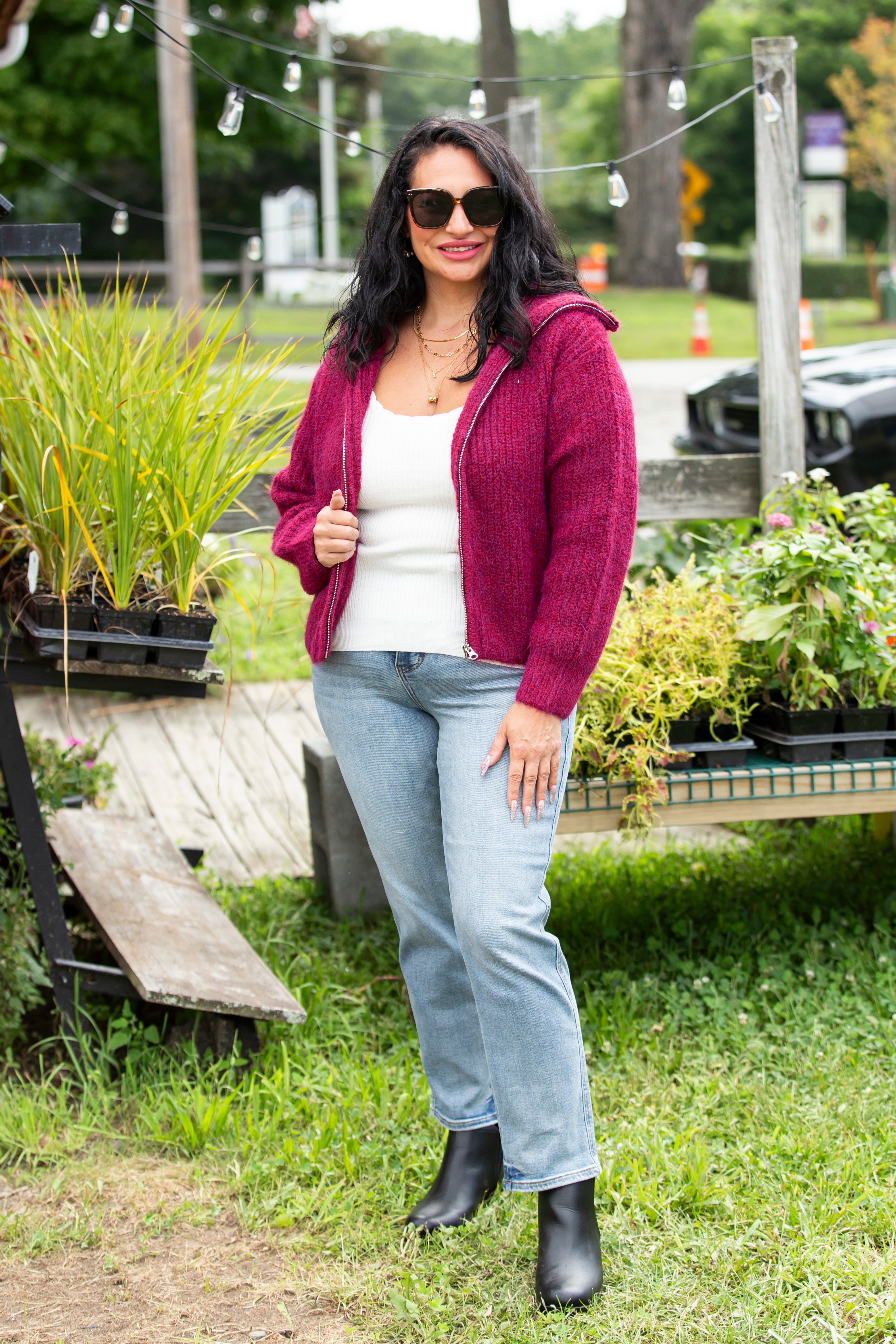The Darling Zip Up Sweater