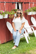 Effortless Grace V Neck Blouse