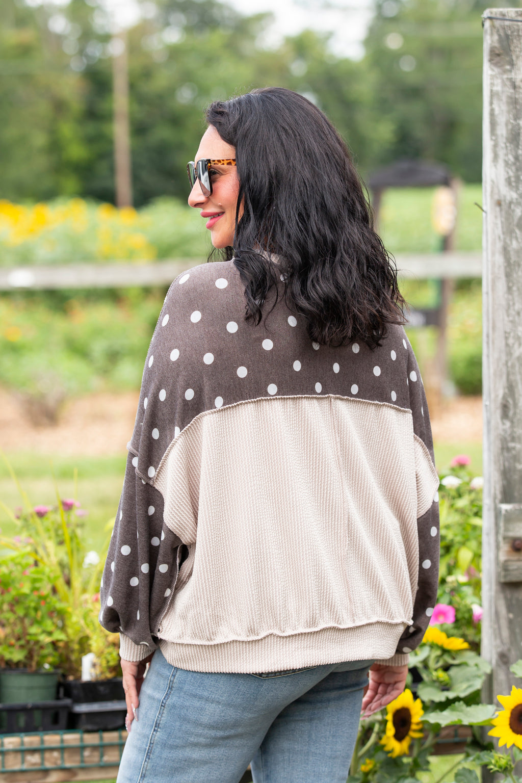 Oversized Polka Dot Pullover
