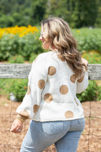 Polka Dot Sweater Cardigan