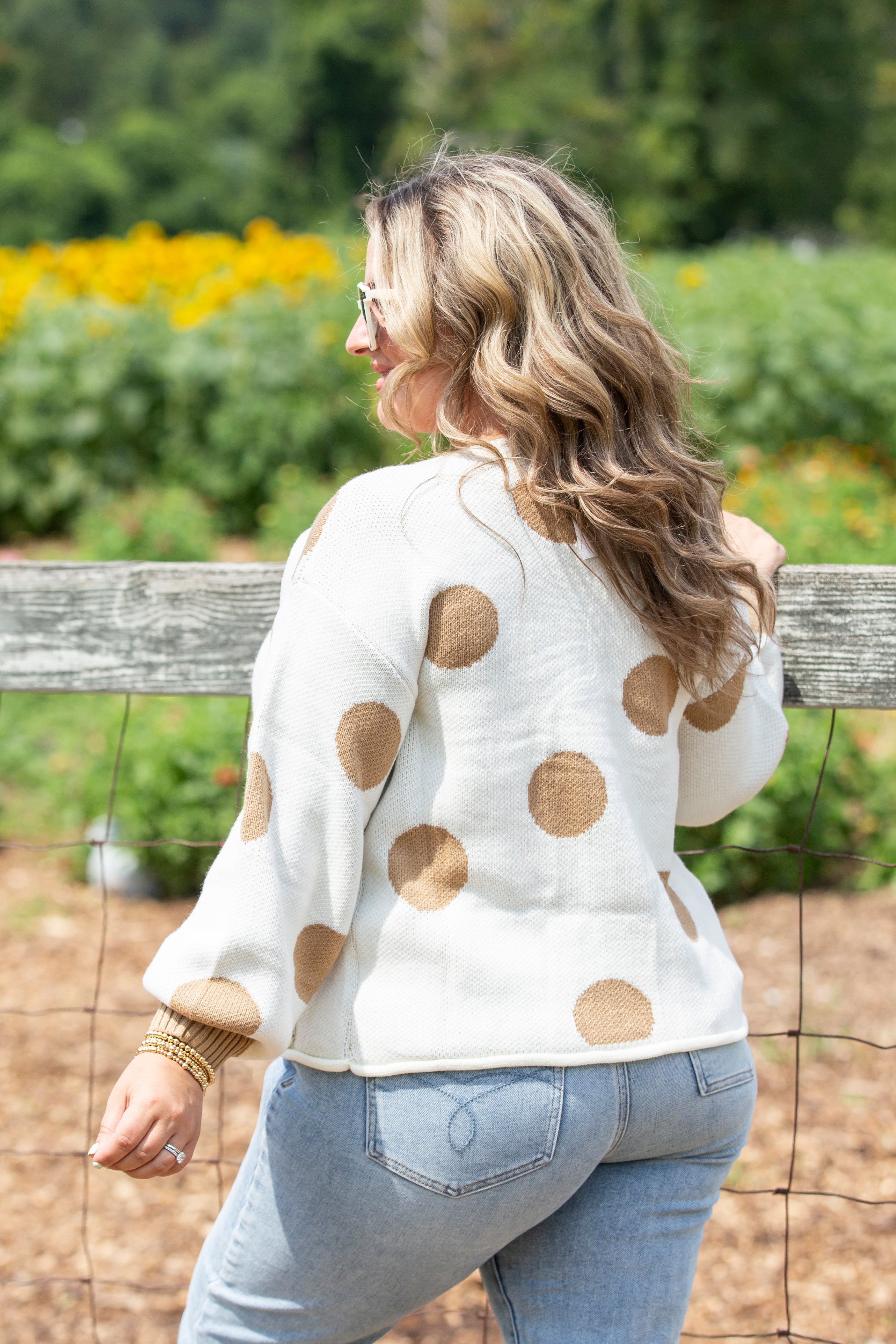 Polka Dot Sweater Cardigan