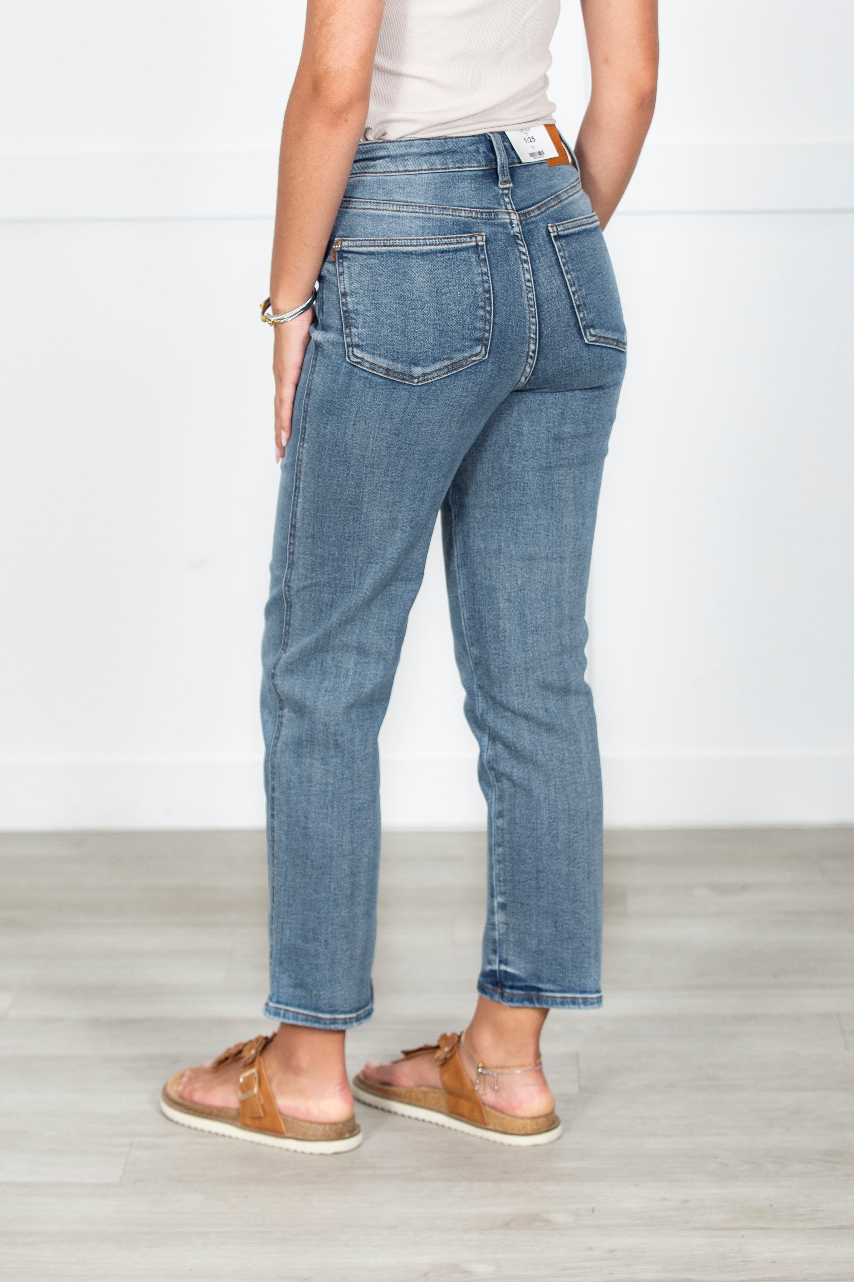 The Peg Tummy Control Ankle Straight Judy Blue Jeans