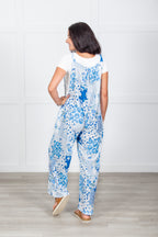 Floral Patchwork Wide Leg Bib Overalls
