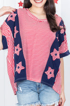 Stars And Stripes Patchwork Top