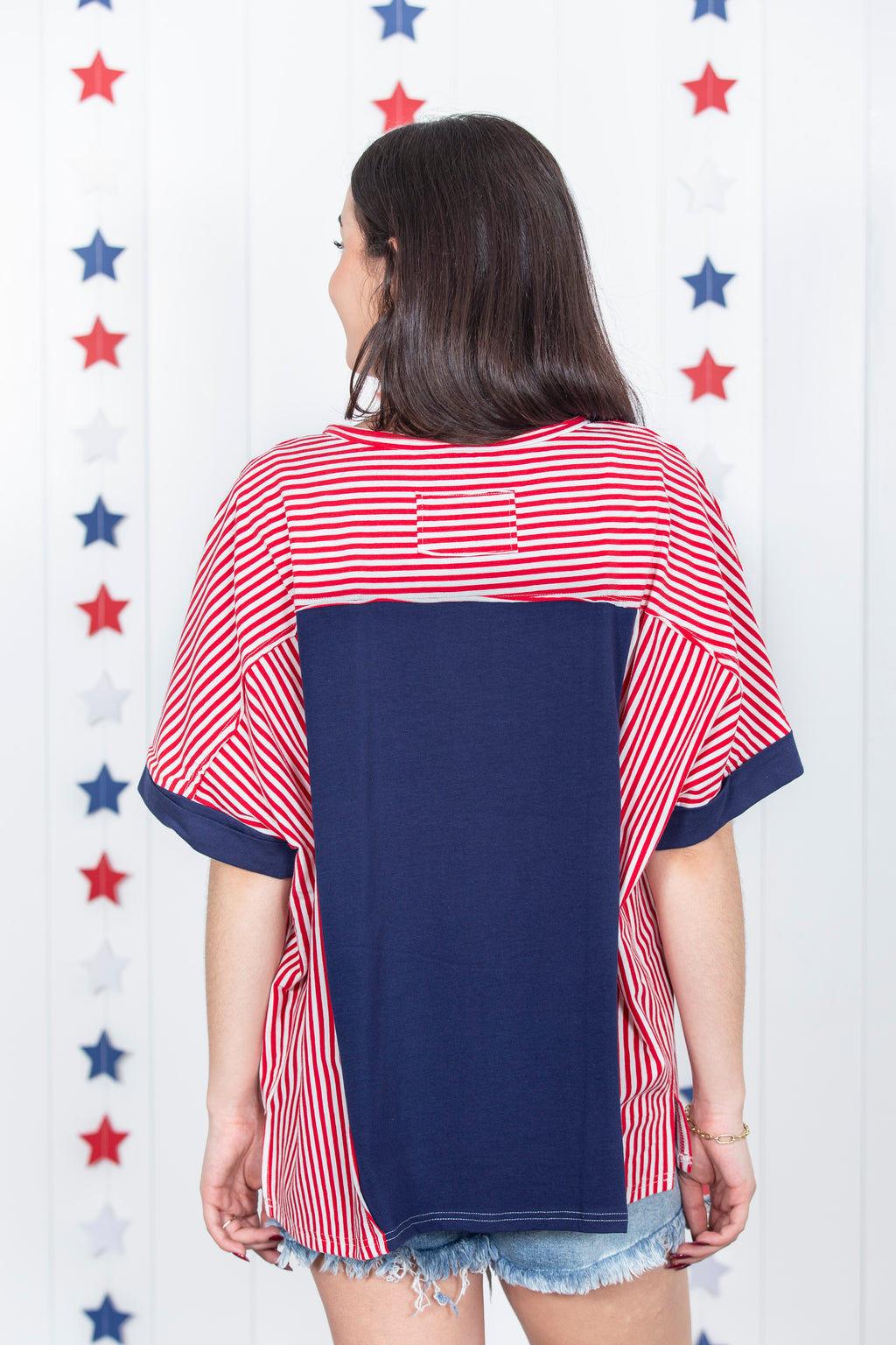 Stars And Stripes Patchwork Top