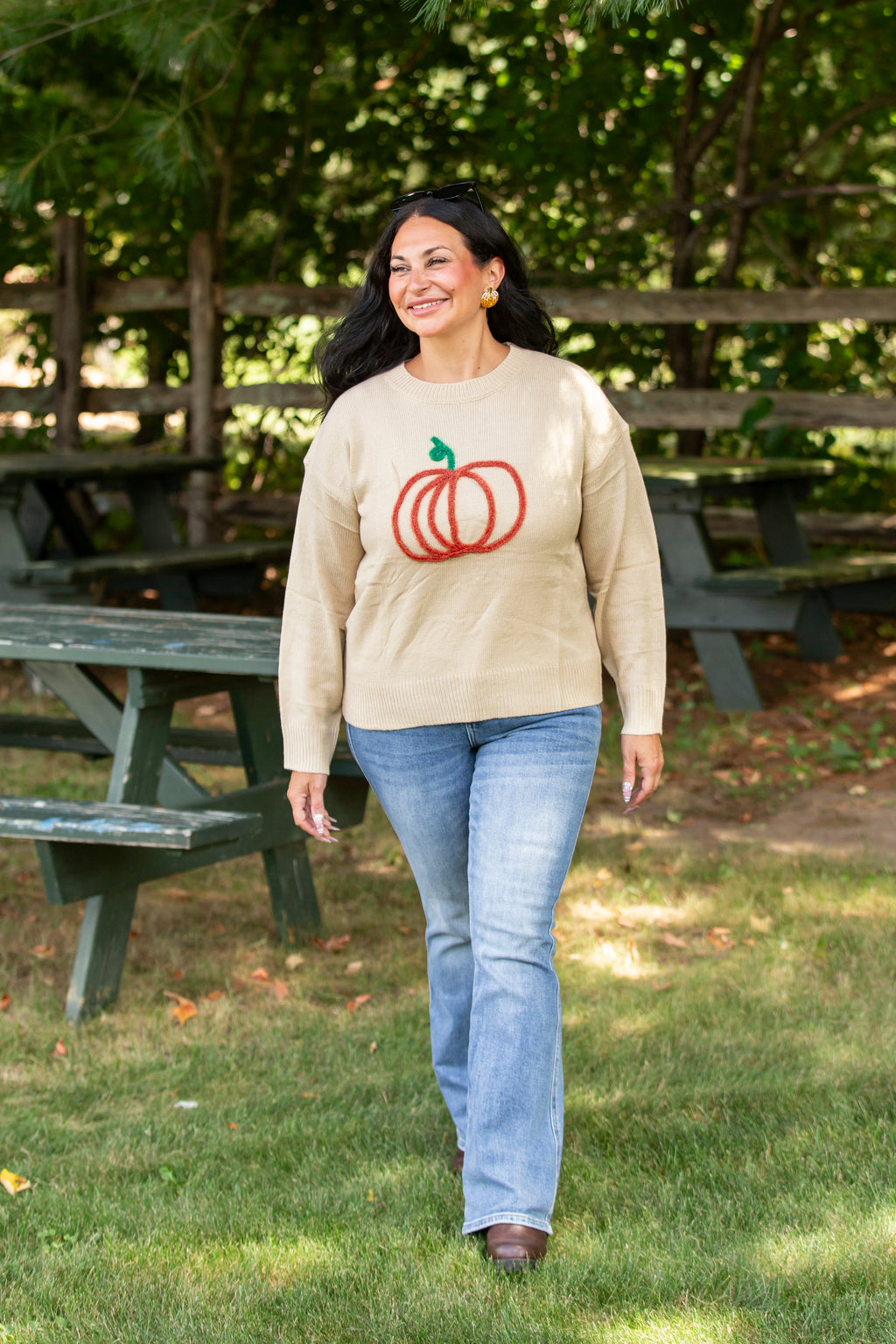 Pumpkin Charm Knit Sweater