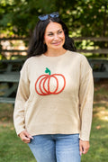 Pumpkin Charm Knit Sweater
