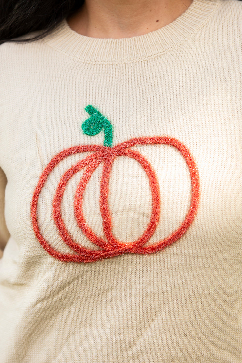 Pumpkin Charm Knit Sweater