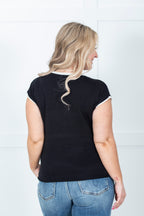 Classic Contrast Button Knit Top
