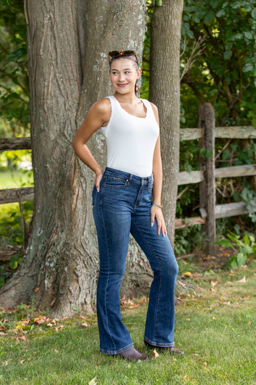 The Georgia Mid Rise Judy Blue Bootcut Jeans